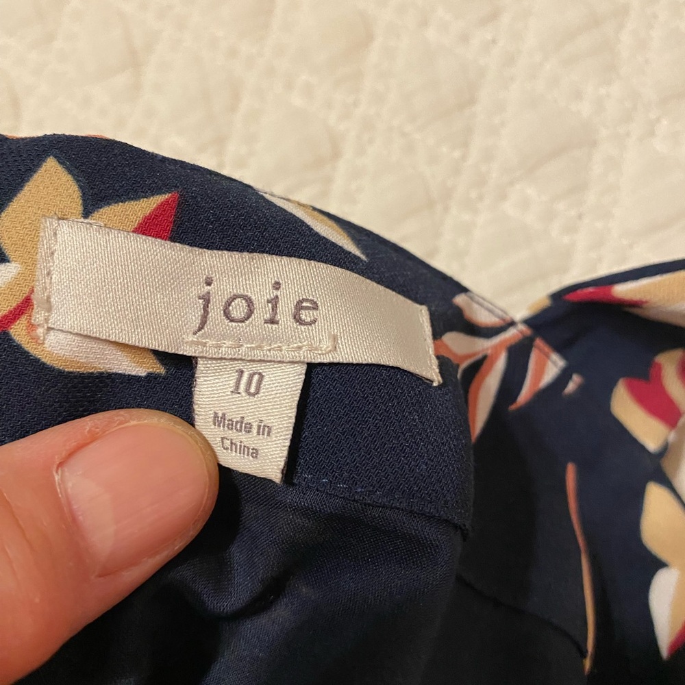Joie Strapless Jumpsuit in Navy and Pink Floral - Picture 11 of 13